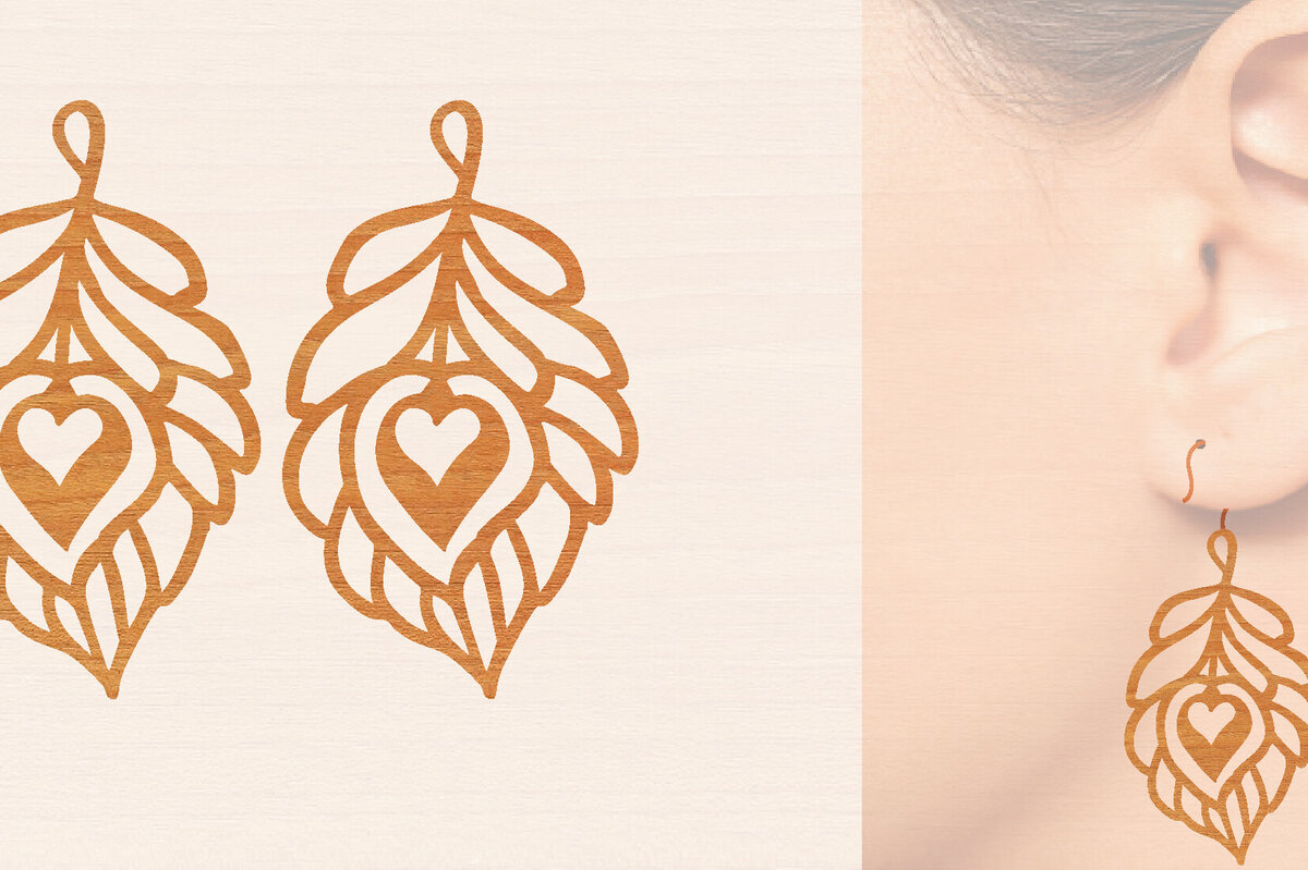 Σετ των 3 Intra απο ξύλο plywood 3mm-4mm πάχος – Ξύλινα σκουλαρίκια Δίασταση  5x5 cm INTRAFABR-104444643