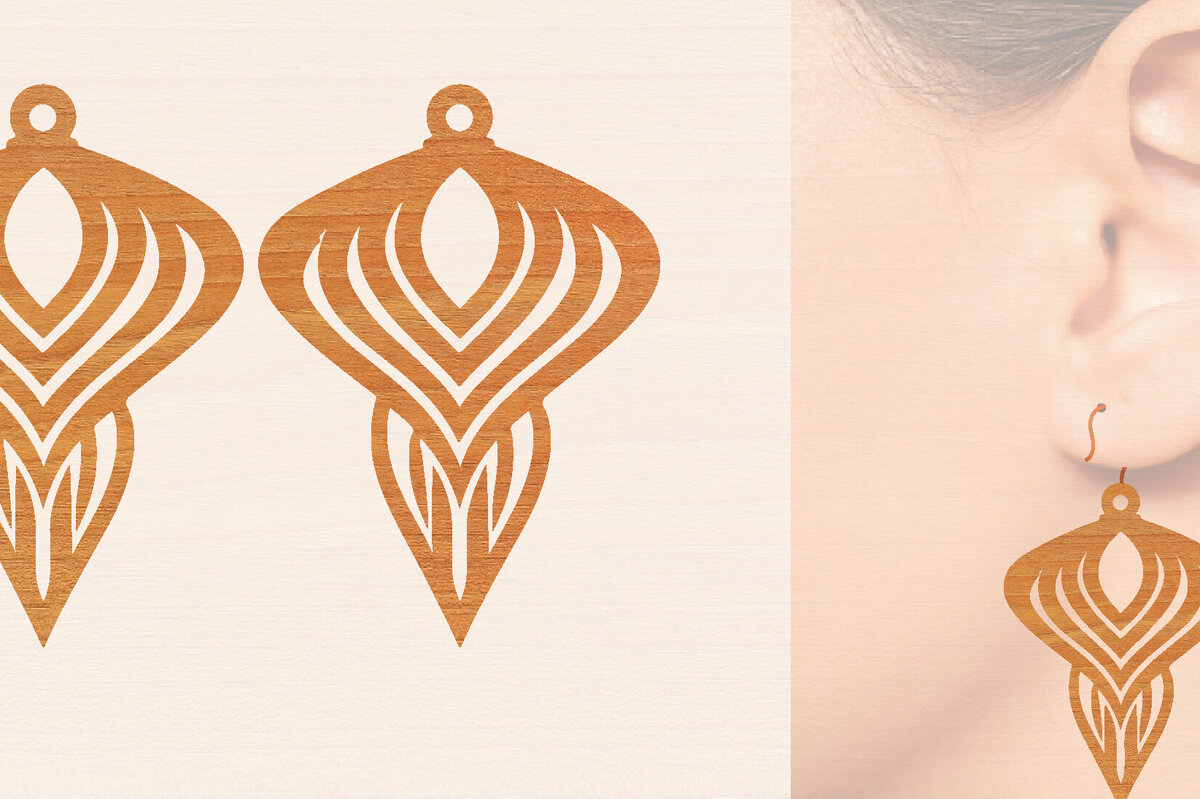 Σετ των 3 Intra απο ξύλο plywood 3mm-4mm πάχος – Ξύλινα σκουλαρίκια Δίασταση  5x5 cm INTRAFABR-104444703