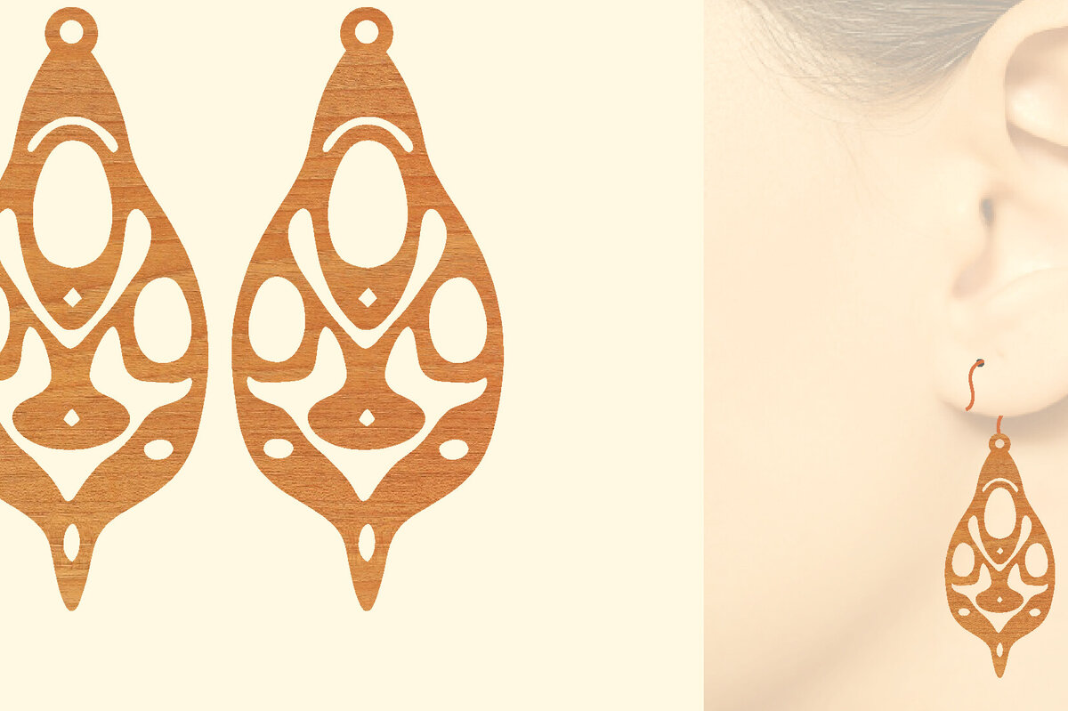 Σετ των 3 Intra απο ξύλο plywood 3mm-4mm πάχος – Ξύλινα σκουλαρίκια Δίασταση  5x5 cm INTRAFABR-96584356