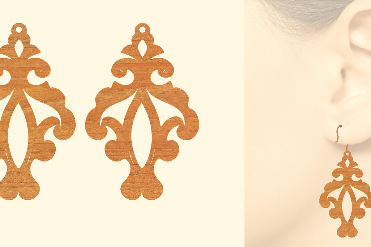 Σετ των 3 Intra απο ξύλο plywood 3mm-4mm πάχος – Ξύλινα σκουλαρίκια Δίασταση  5x5 cm INTRAFABR-96584411