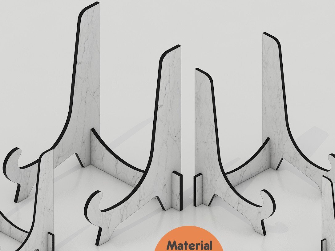 Σετ των 2 Intra απο ξύλο plywood 3mm-4mm πάχος – Ξύλινη βάση οθόνης καβαλέτο / Mini Stand Δίασταση  20x20 cm INTRAFABR-42960693
