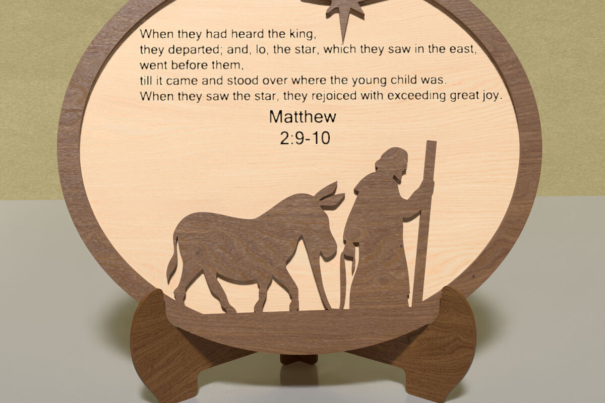 Σετ των 2 Intra απο ξύλο plywood 3mm-4mm πάχος – Ξυλογραφία του Ιησού με στίχο της Βίβλου Δίασταση  20x20 cm INTRAFABR-118900671