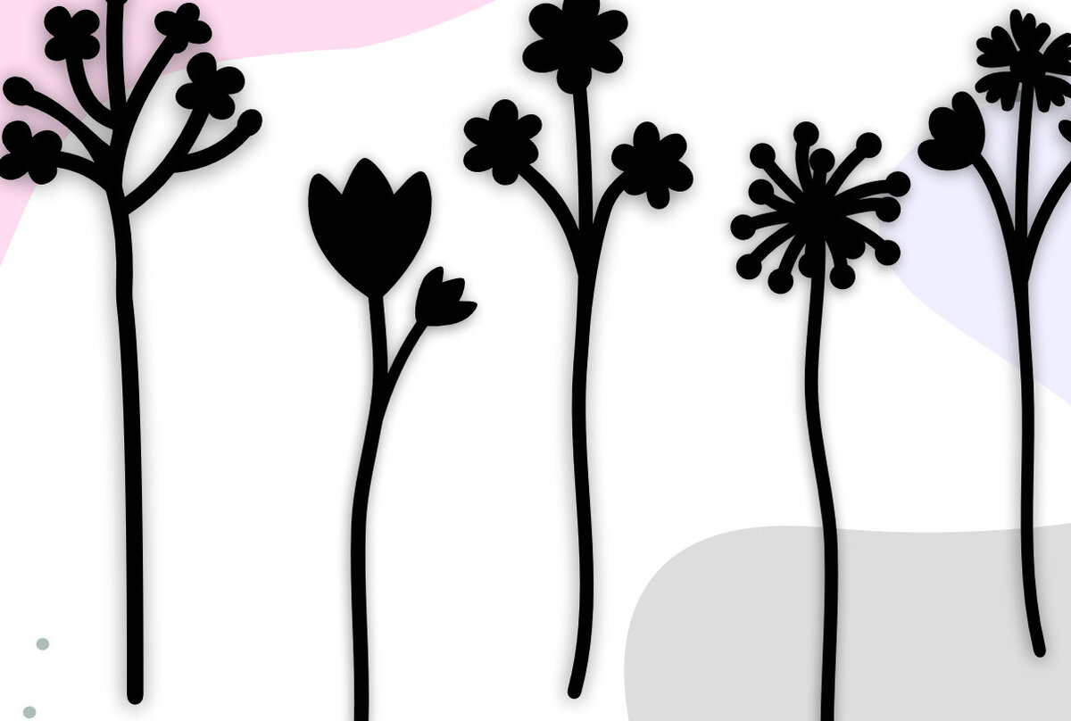 Σετ των 2 Intra απο ξύλο plywood 3mm-4mm πάχος – Ξύλινο μπουκέτο λουλουδιών Files Glowforge Δίασταση  20x20 cm INTRAFABR-63077588