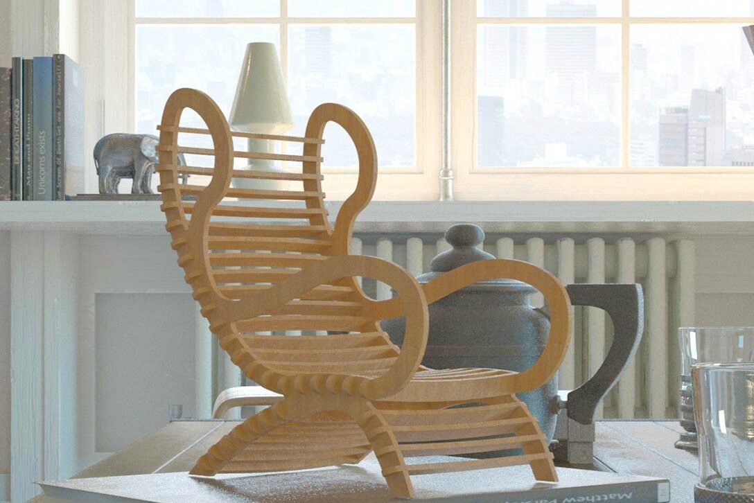 Σετ των 2 Intra απο ξύλο plywood 3mm-4mm πάχος – Πρότυπα κοπής λέιζερ καρέκλας επίπλων ξύλου Δίασταση  20x20 cm INTRAFABR-43066329