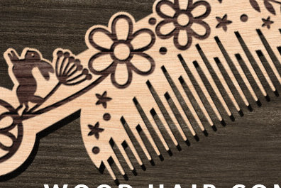 Σετ των 2 Intra απο ξύλο plywood 3mm-4mm πάχος – Ξύλινες χτένες μαλλιών με λέιζερ Δίασταση  20x20 cm INTRAFABR-97425628