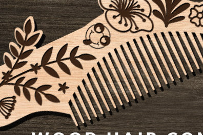 Σετ των 2 Intra απο ξύλο plywood 3mm-4mm πάχος – Ξύλινες χτένες μαλλιών με λέιζερ Δίασταση  20x20 cm INTRAFABR-97425631