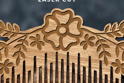 Σετ των 2 Intra απο ξύλο plywood 3mm-4mm πάχος – Ξύλινες χτένες μαλλιών με λέιζερ Δίασταση  20x20 cm INTRAFABR-97098424