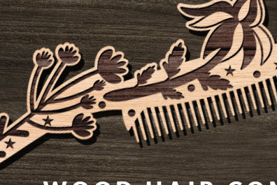 Σετ των 2 Intra απο ξύλο plywood 3mm-4mm πάχος – Ξύλινες χτένες μαλλιών με λέιζερ Δίασταση  20x20 cm INTRAFABR-97425624