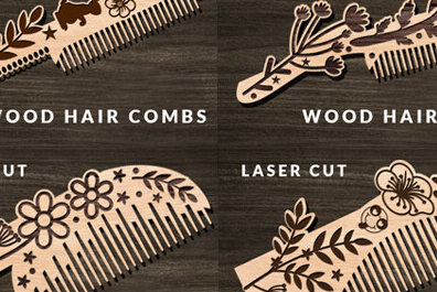 Σετ των 2 Intra απο ξύλο plywood 3mm-4mm πάχος – Ξύλινες χτένες μαλλιών με Πακέτο Δίασταση  20x20 cm INTRAFABR-97557121