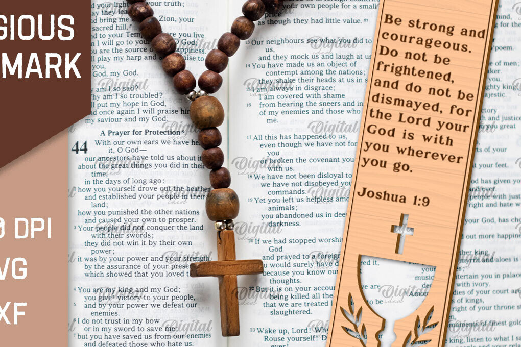 Σετ των 2 Intra απο ξύλο plywood 3mm-4mm πάχος – Θρησκευτικός σελιδοδείκτης ξύλινης κοπής με λέιζερ Δίασταση  20x20 cm INTRAFABR-96806748