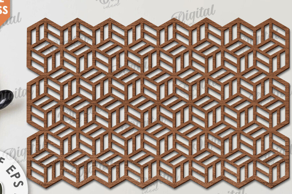 Σετ των 2 Intra απο ξύλο plywood 3mm-4mm πάχος – Ξύλο Σουπλά Κοπή Laser. Διακόσμηση σπιτιού Δίασταση  20x20 cm INTRAFABR-115897201