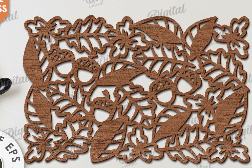 Σετ των 2 Intra απο ξύλο plywood 3mm-4mm πάχος – Ξύλο Σουπλά Κοπή Laser. Διακόσμηση σπιτιού Δίασταση  20x20 cm INTRAFABR-115896002