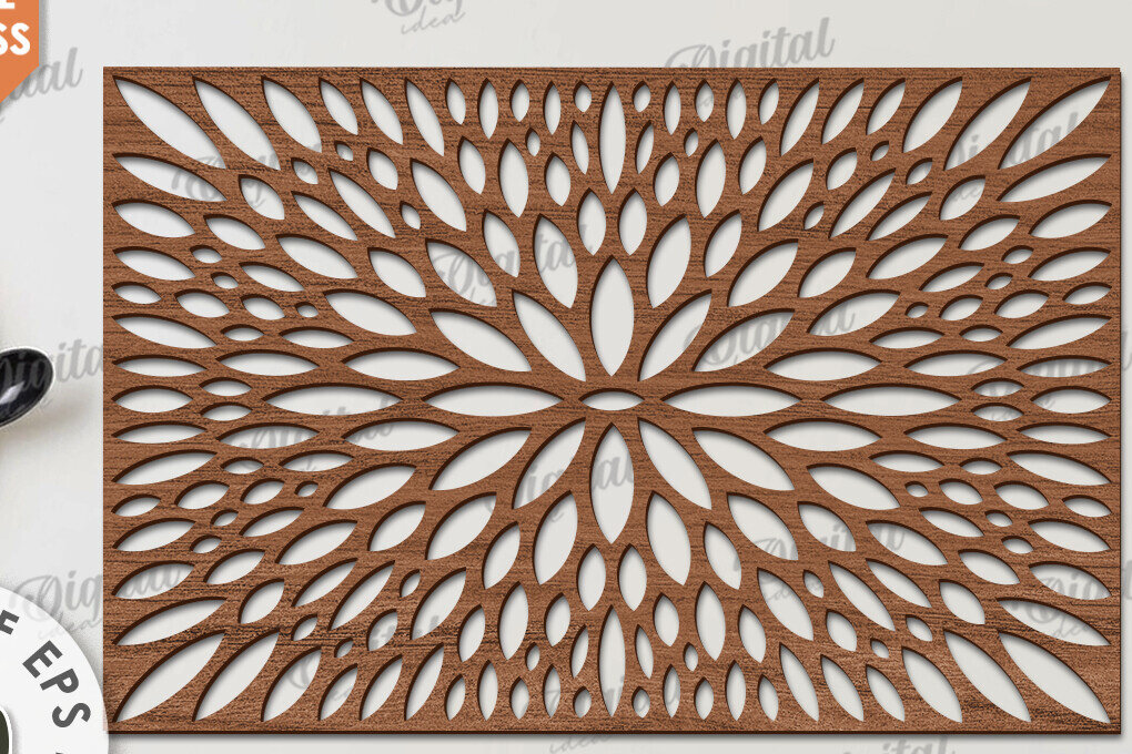 Σετ των 2 Intra απο ξύλο plywood 3mm-4mm πάχος – Ξύλο Σουπλά Κοπή Laser. Διακόσμηση σπιτιού Δίασταση  20x20 cm INTRAFABR-115896981