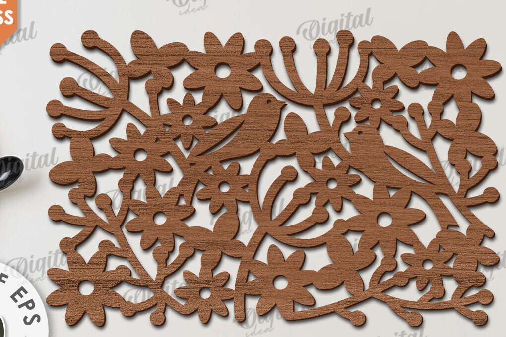 Σετ των 2 Intra απο ξύλο plywood 3mm-4mm πάχος – Ξύλο Σουπλά Κοπή Laser. Διακόσμηση σπιτιού Δίασταση  20x20 cm INTRAFABR-115895903