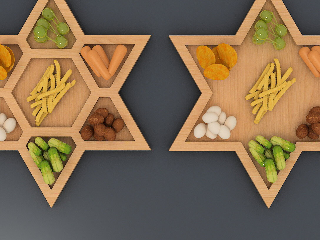 Σετ των 2 Intra απο ξύλο plywood 3mm-4mm πάχος – Wood Star αλλαντικά, Cheese Board 86 Δίασταση  20x20 cm INTRAFABR-60980992