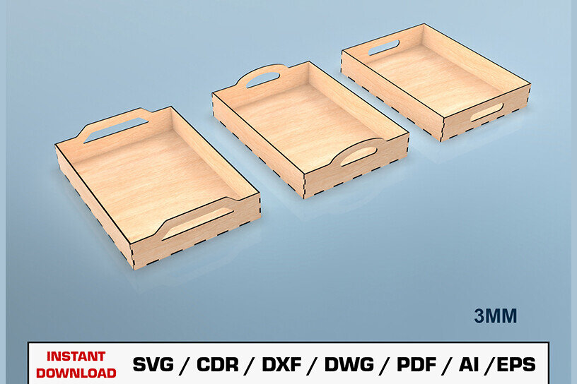 Σετ των 2 Intra απο ξύλο plywood 3mm-4mm πάχος – Αρχείο κοπής με λέιζερ δίσκος ξύλου Δίασταση  20x20 cm INTRAFABR-105287429