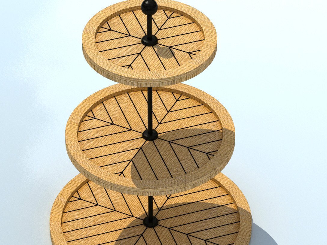 Σετ των 2 Intra απο ξύλο plywood 3mm-4mm πάχος – Ψηφιακό διάνυσμα κοπής λέιζερ δίσκου ξύλου Δίασταση  20x20 cm INTRAFABR-38597523