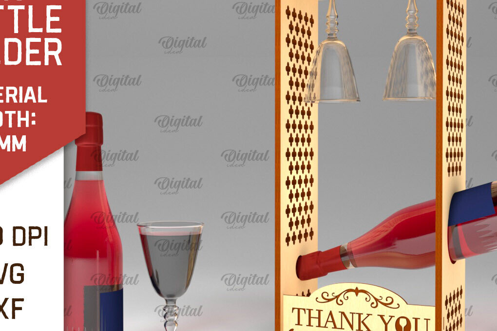 Σετ των 2 Intra απο ξύλο plywood 3mm-4mm πάχος – Ξύλινη θήκη για μπουκάλι κρασιού Δίασταση  20x20 cm INTRAFABR-100540906