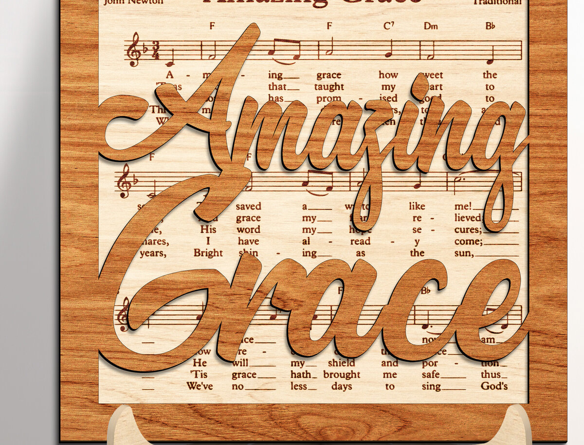 Intra απο ξύλο plywood 3mm-4mm πάχος – Ξύλινο Amazing Grace Sign Δίασταση  40x30 cm INTRAFABR-101883457