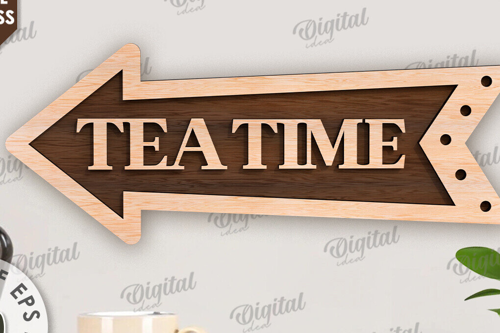 Σετ των 2 Intra απο ξύλο plywood 3mm-4mm πάχος – Ξύλινη πινακίδα με βέλος για ποτά Δίασταση  20x20 cm INTRAFABR-114546185