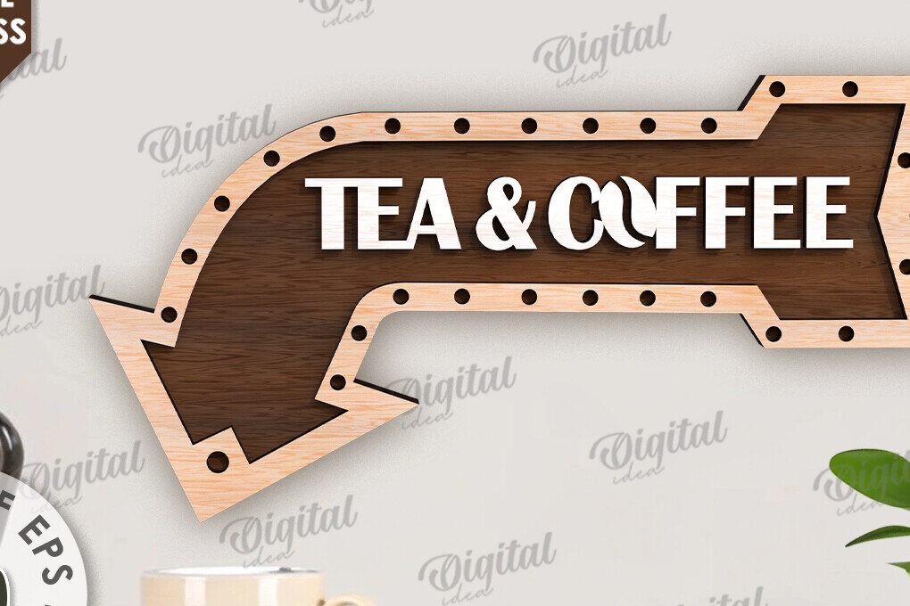 Σετ των 2 Intra απο ξύλο plywood 3mm-4mm πάχος – Ξύλινη πινακίδα με βέλος για ποτά Δίασταση  20x20 cm INTRAFABR-114546206