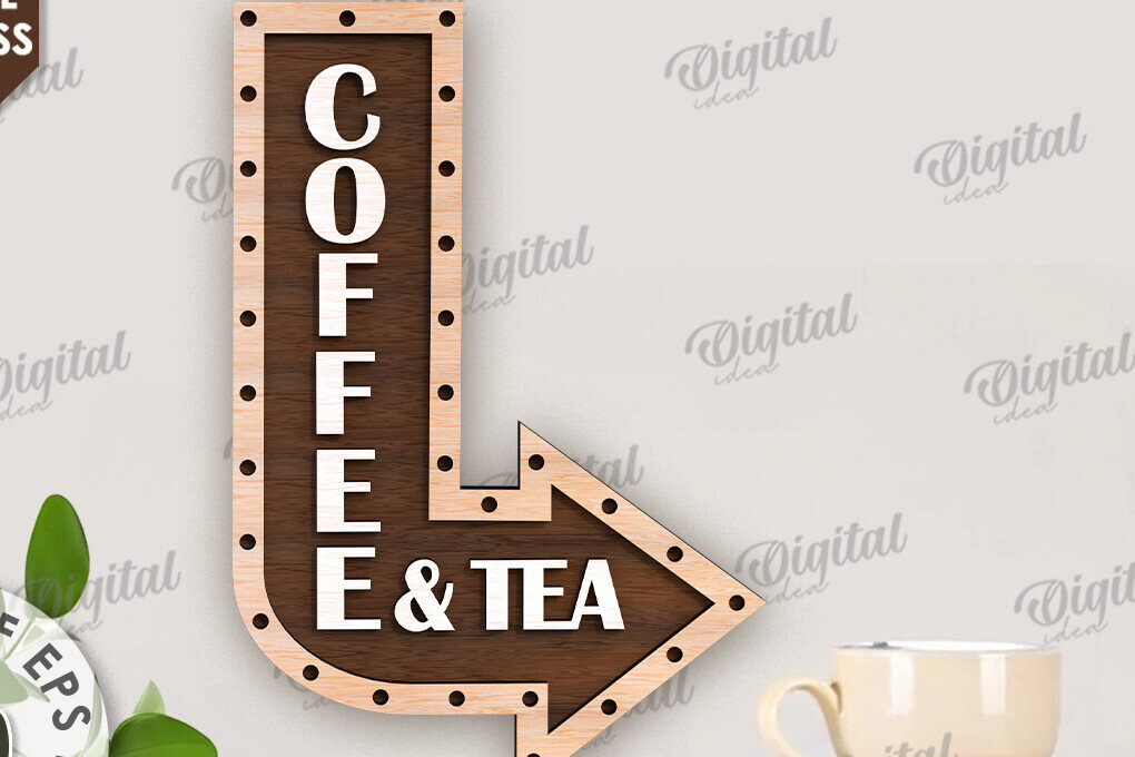 Σετ των 2 Intra απο ξύλο plywood 3mm-4mm πάχος – Ξύλινη πινακίδα με βέλος για ποτά Δίασταση  20x20 cm INTRAFABR-114546264