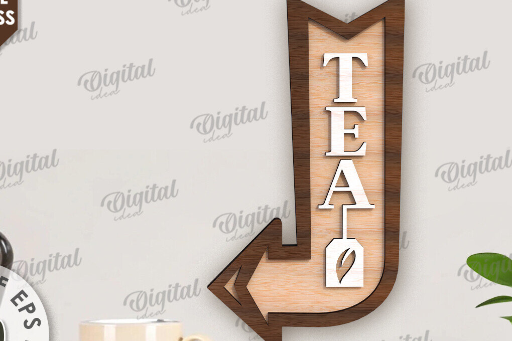 Σετ των 2 Intra απο ξύλο plywood 3mm-4mm πάχος – Ξύλινη πινακίδα με βέλος για ποτά Δίασταση  20x20 cm INTRAFABR-114546292