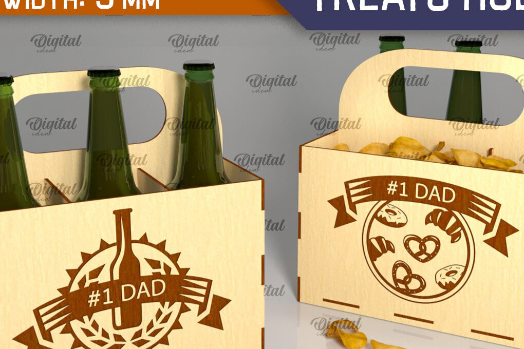 Σετ των 2 Intra απο ξύλο plywood 3mm-4mm πάχος – Ξύλινη θήκη μπύρας και λιχουδιών Δίασταση  20x20 cm INTRAFABR-95777850