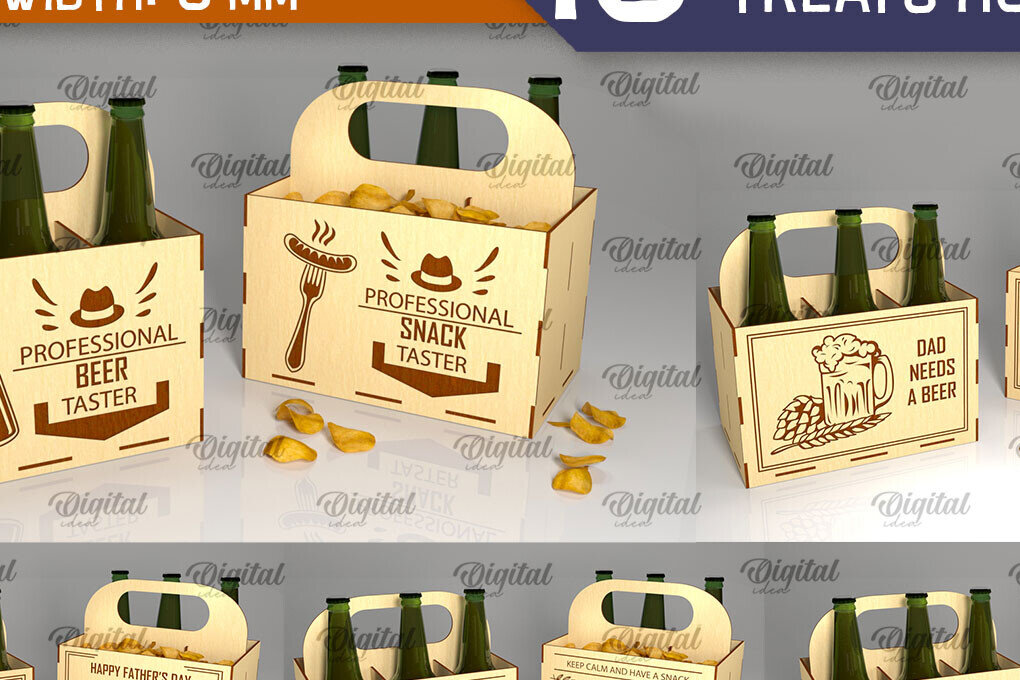 Σετ των 2 Intra απο ξύλο plywood 3mm-4mm πάχος – Ξύλινη δέσμη για μπύρες και λιχουδιές Δίασταση  20x20 cm INTRAFABR-96000640