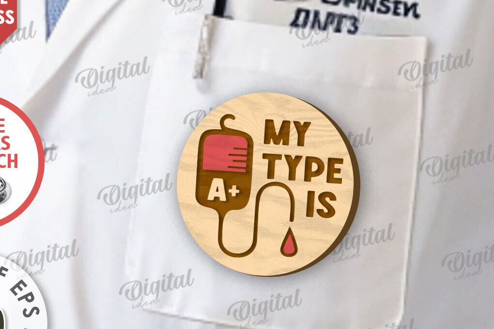 Σετ των 2 Intra απο ξύλο plywood 3mm-4mm πάχος – Ξύλινο Σήμα Αιμοδότη Δίασταση  20x20 cm INTRAFABR-111426959