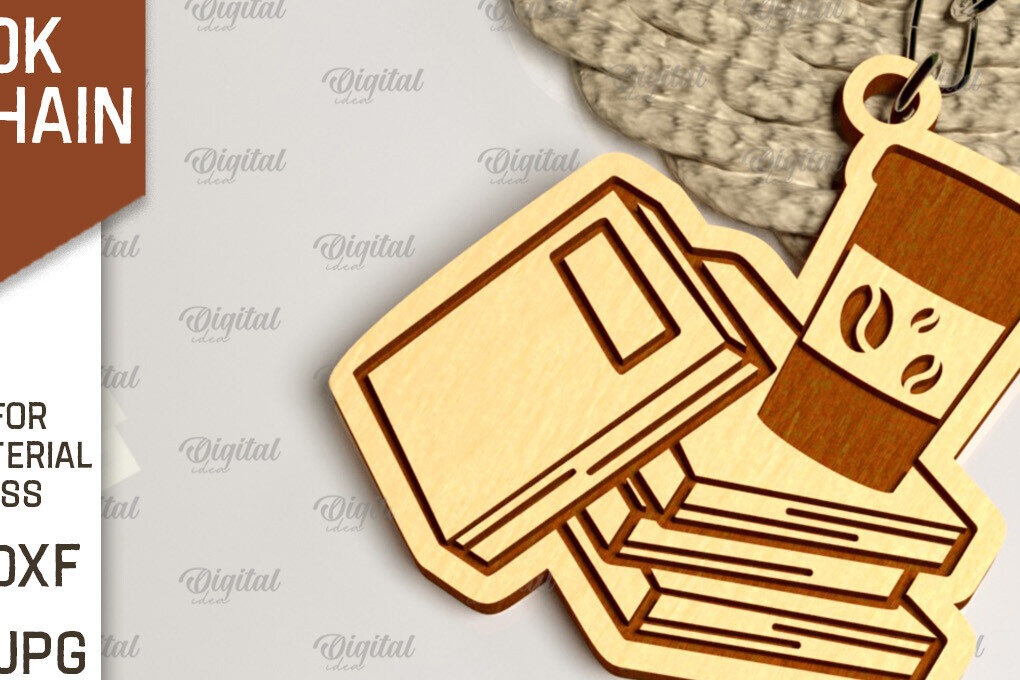 Σετ των 3 Intra απο ξύλο plywood 3mm-4mm πάχος –  κοπής με λέιζερ μπρελόκ ξύλινο βιβλίο Δίασταση  5x5 cm INTRAFABR-100056788