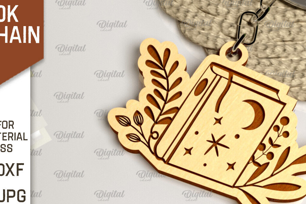 Σετ των 3 Intra απο ξύλο plywood 3mm-4mm πάχος –  κοπής με λέιζερ μπρελόκ ξύλινο βιβλίο Δίασταση  5x5 cm INTRAFABR-100056646