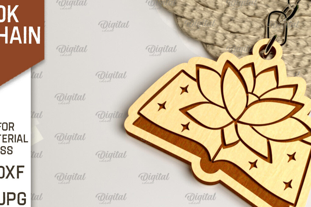 Σετ των 3 Intra απο ξύλο plywood 3mm-4mm πάχος –  κοπής με λέιζερ μπρελόκ ξύλινο βιβλίο Δίασταση  5x5 cm INTRAFABR-100056702