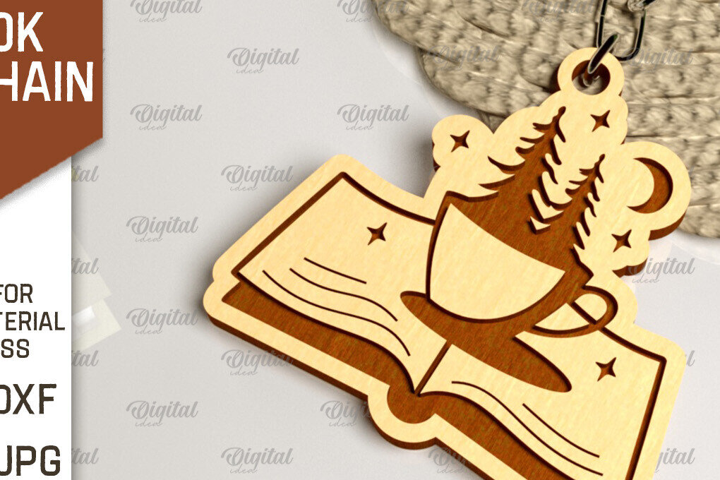 Σετ των 3 Intra απο ξύλο plywood 3mm-4mm πάχος –  κοπής με λέιζερ μπρελόκ ξύλινο βιβλίο Δίασταση  5x5 cm INTRAFABR-100056771