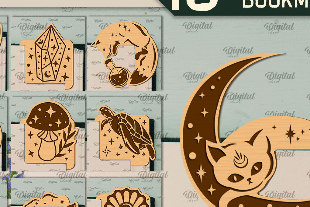 Σετ των 2 Intra απο ξύλο plywood 3mm-4mm πάχος – Ξύλινοι σελιδοδείκτες Δέσμη κοπής με λέιζερ Δίασταση  20x20 cm INTRAFABR-97298695