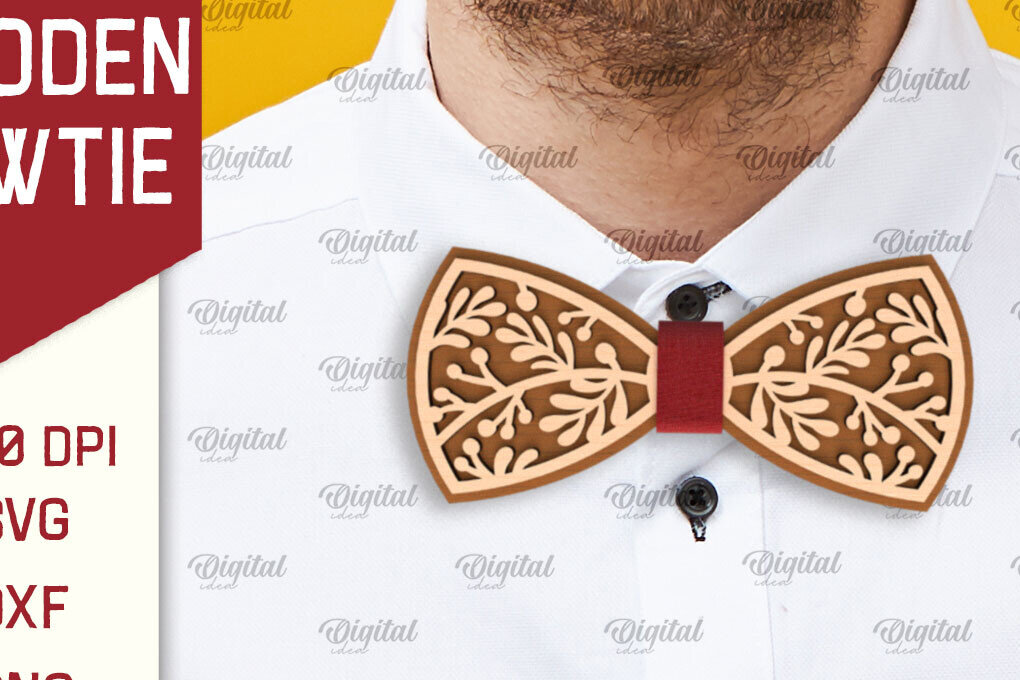 Σετ των 2 Intra απο ξύλο plywood 3mm-4mm πάχος – Ξύλινο παπιγιόν Ανδρικό παπιγιόν Δίασταση  20x20 cm INTRAFABR-95661340