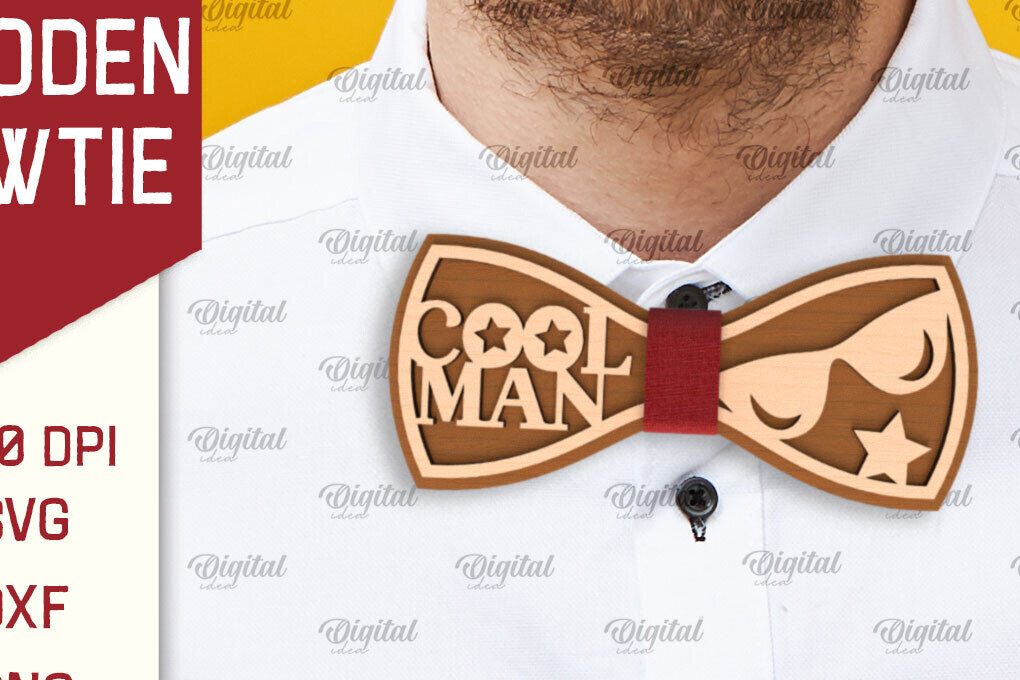 Σετ των 2 Intra απο ξύλο plywood 3mm-4mm πάχος – Ξύλινο παπιγιόν Ανδρικό παπιγιόν Δίασταση  20x20 cm INTRAFABR-95661397