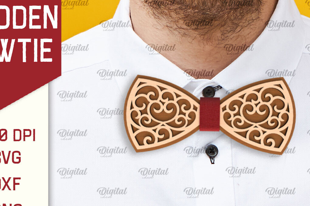 Σετ των 2 Intra απο ξύλο plywood 3mm-4mm πάχος – Ξύλινο παπιγιόν Ανδρικό παπιγιόν Δίασταση  20x20 cm INTRAFABR-95661464