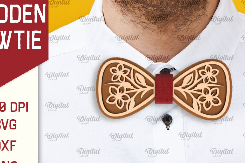 Σετ των 2 Intra απο ξύλο plywood 3mm-4mm πάχος – Ξύλινο παπιγιόν Ανδρικό παπιγιόν Δίασταση  20x20 cm INTRAFABR-95661719