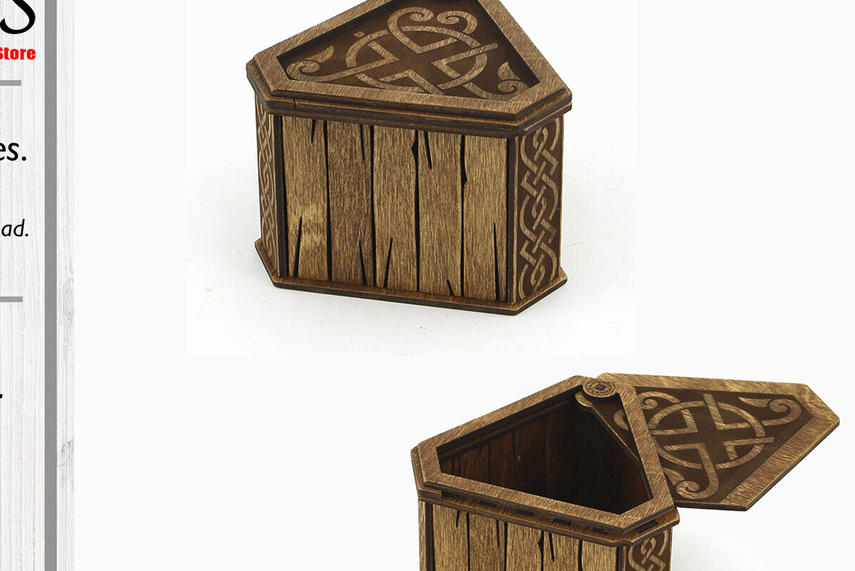 Σετ των 2 Intra απο ξύλο plywood 3mm-4mm πάχος – Αρχείο ξύλινο κουτί. Αρχείο κοπής με λέιζερ Δίασταση  20x20 cm INTRAFABR-88823787