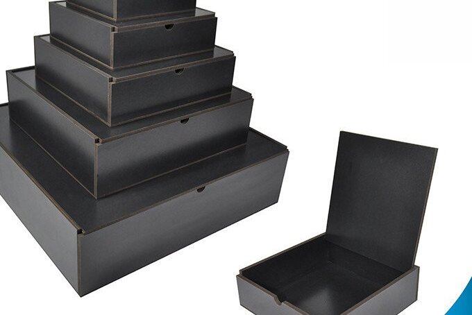 Σετ των 2 Intra απο ξύλο plywood 3mm-4mm πάχος – Ξύλινο Κουτί Κουτί κοσμημάτων Δίασταση  20x20 cm INTRAFABR-35441132