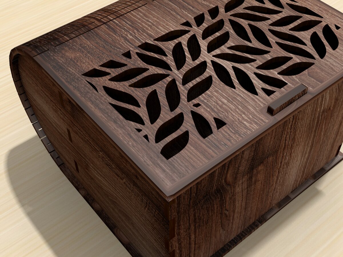 Σετ των 2 Intra απο ξύλο plywood 3mm-4mm πάχος – Ξύλινο κουτί με  φύλλων Δίασταση  20x20 cm INTRAFABR-122248835