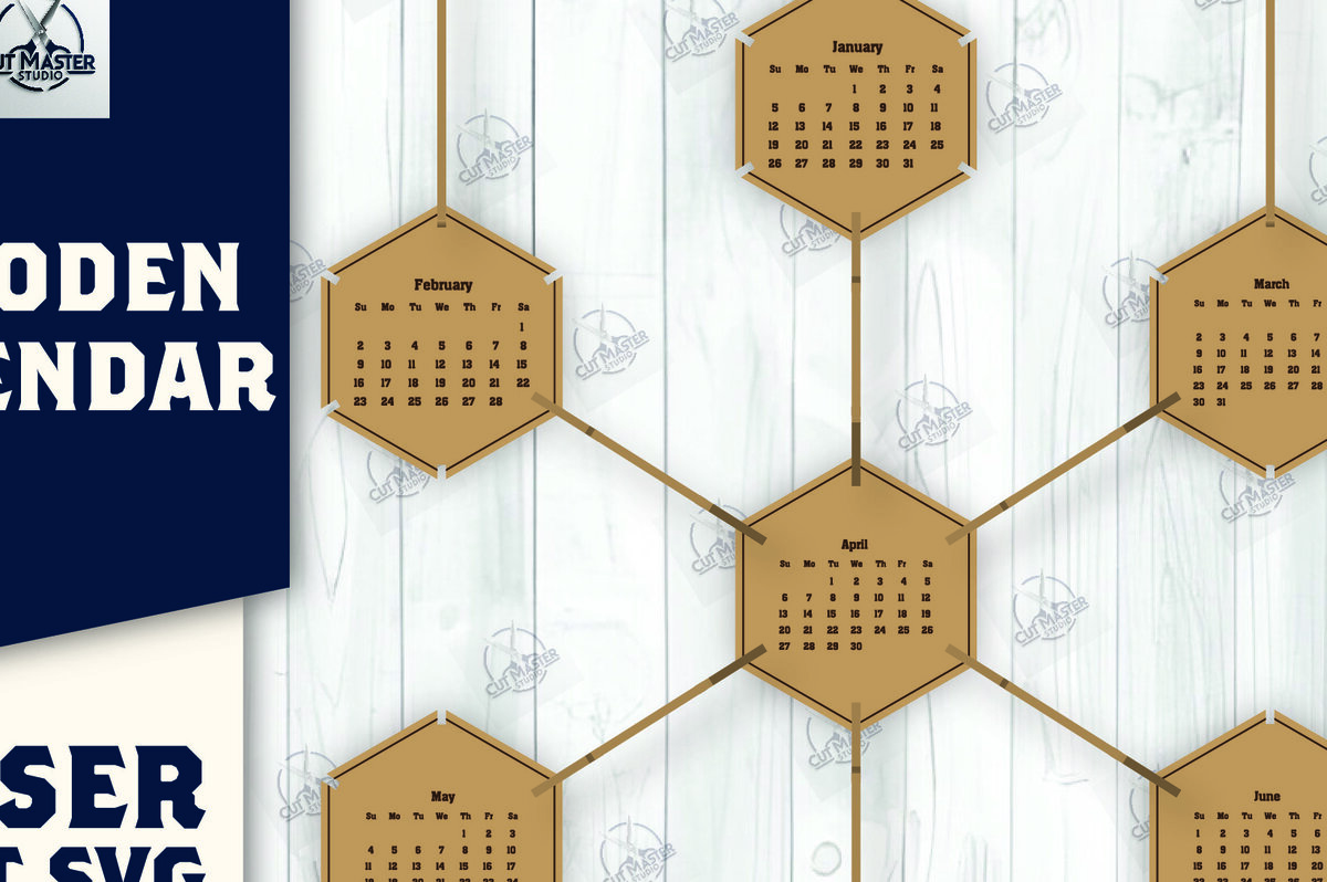 Σετ των 2 Intra απο ξύλο plywood 3mm-4mm πάχος – Ξύλινο Ημερολόγιο 2025 I Δίασταση  20x20 cm INTRAFABR-111230298