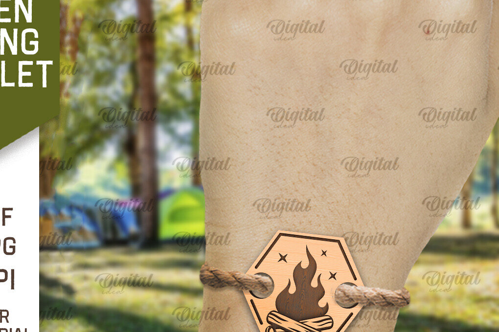 Σετ των 3 Intra απο ξύλο plywood 3mm-4mm πάχος – Ξύλινο βραχιόλι κάμπινγκ κοπής με λέιζερ Δίασταση  20x20 cm INTRAFABR-93856969