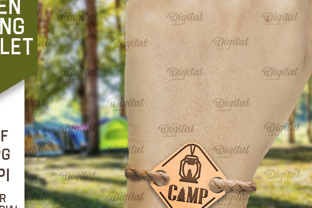 Σετ των 3 Intra απο ξύλο plywood 3mm-4mm πάχος – Ξύλινο βραχιόλι κάμπινγκ κοπής με λέιζερ Δίασταση  20x20 cm INTRAFABR-93857418