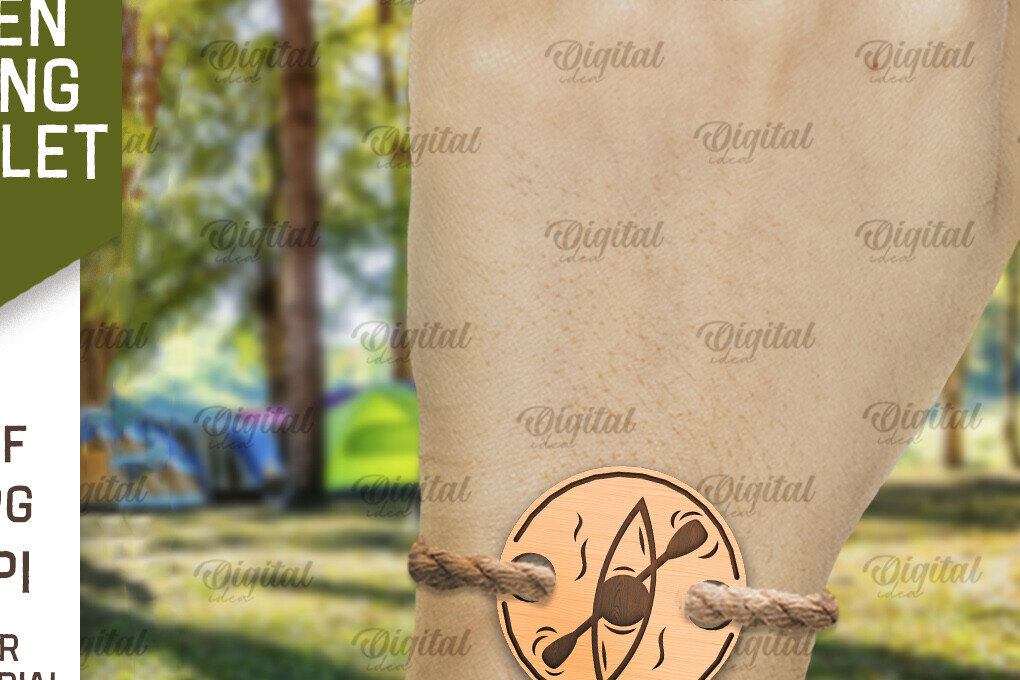 Σετ των 3 Intra απο ξύλο plywood 3mm-4mm πάχος – Ξύλινο βραχιόλι κάμπινγκ κοπής με λέιζερ Δίασταση  20x20 cm INTRAFABR-93856787