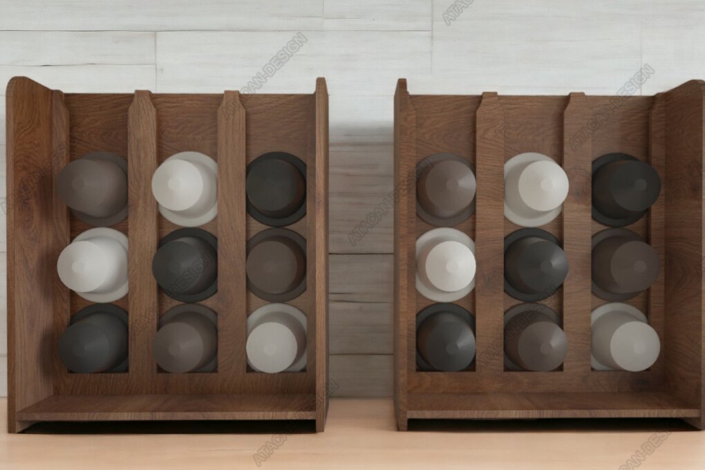 Σετ των 2 Intra απο ξύλο plywood 3mm-4mm πάχος – Ξύλινη θήκη για καφέ 070 Δίασταση  20x20 cm INTRAFABR-117741829