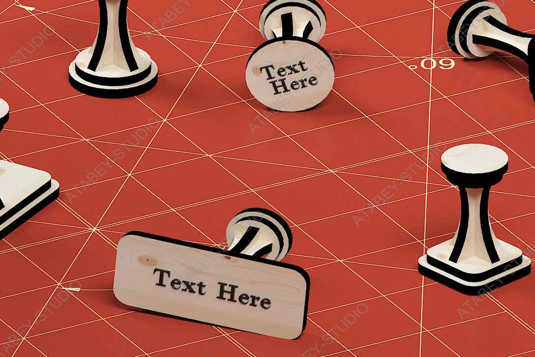 Σετ των 2 Intra απο ξύλο plywood 3mm-4mm πάχος – Ξύλινα προσαρμοσμένα γραμματόσημα / Προσαρμογή σφραγίδας Δίασταση  20x20 cm INTRAFABR-65762682