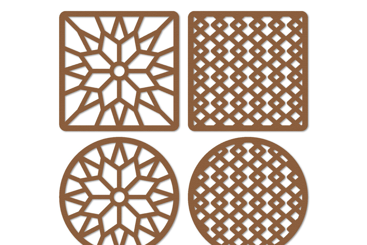 Intra απο ξύλο plywood 3mm-4mm πάχος – Ξύλινο διακοσμητικό σουβέρ κοπής με λέιζερ Δίασταση  40x30 cm INTRAFABR-125344286