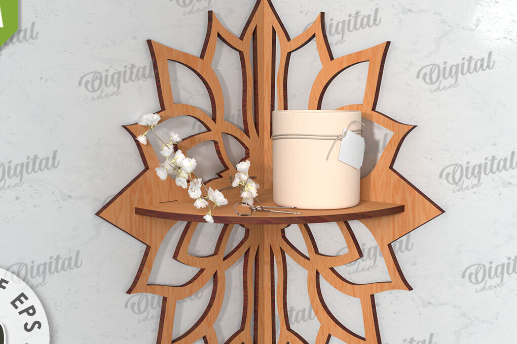 Intra απο ξύλο plywood 3mm-4mm πάχος – Ξύλινο Διακοσμητικό Ράφι Κοπή Laser Δίασταση  40x30 cm INTRAFABR-115363957